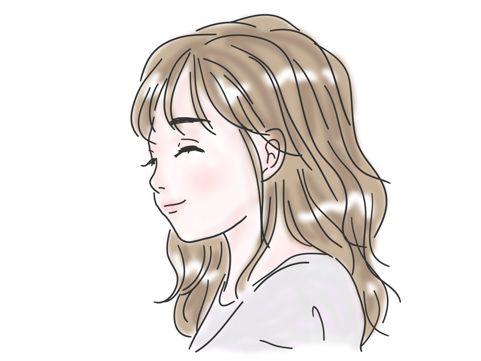 笑顔の女性の画像